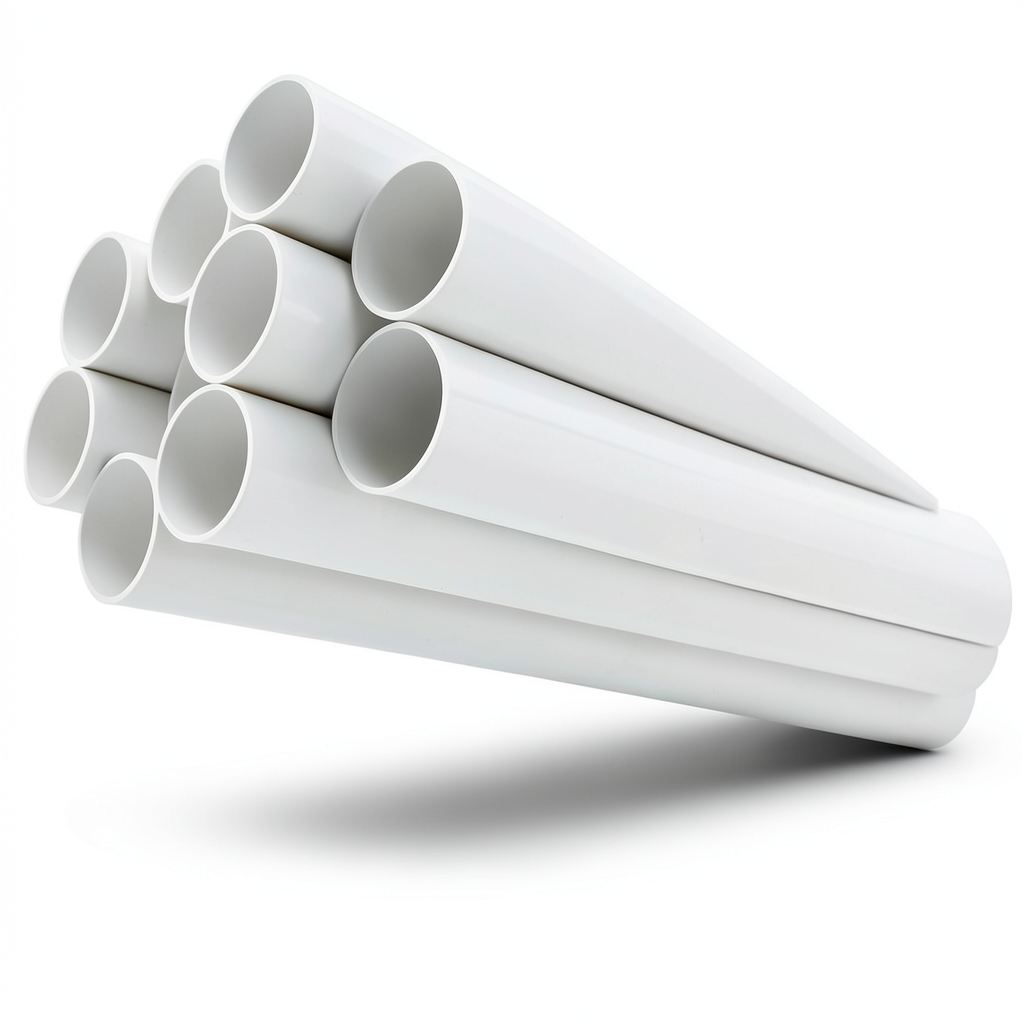 مواسير UPVC ضغط 13.8 بار مقاس ¼ 1 إنش سمك 2.01 مم لون أبيض