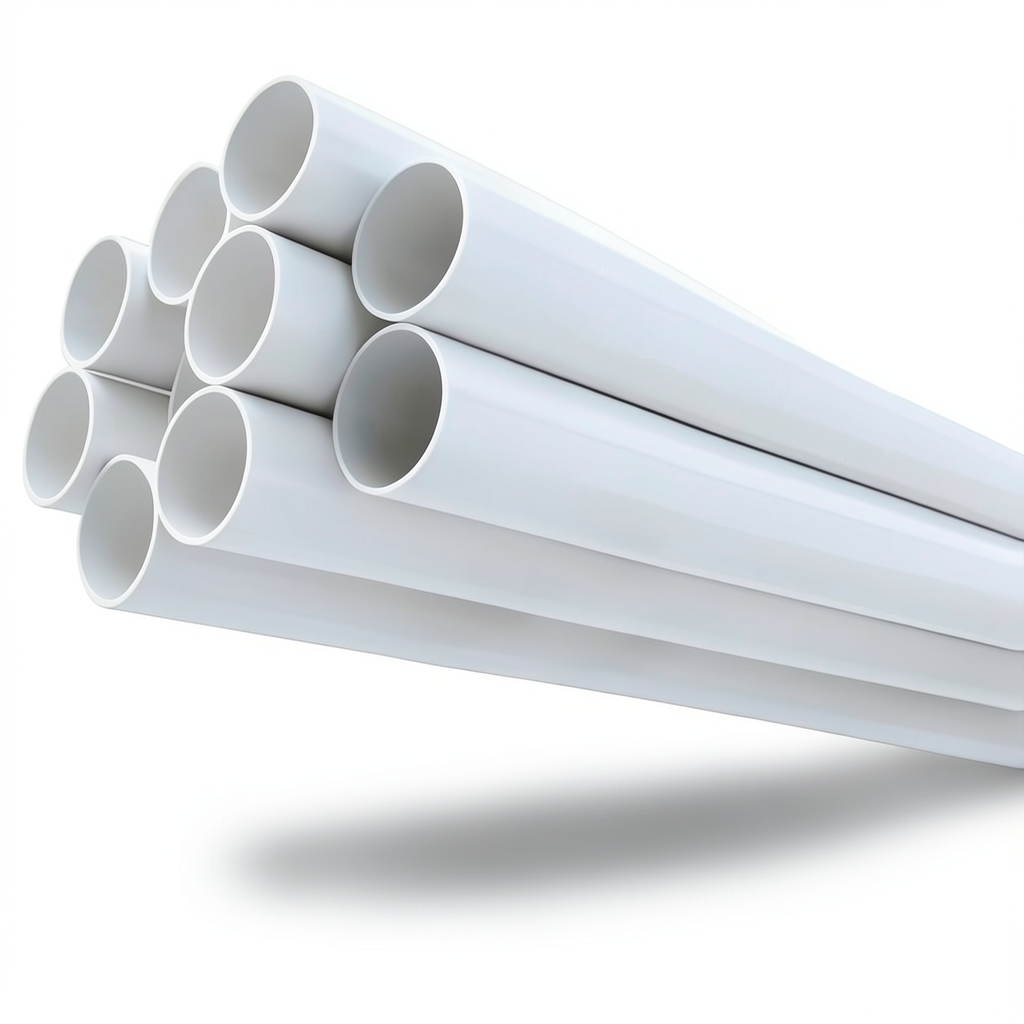 مواسير UPVC ضغط 13.8 بار مقاس ½ 1 إنش سمك 2.29 مم لون أبيض