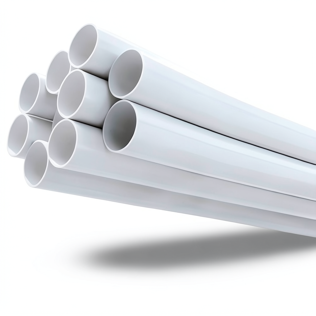 مواسير UPVC ضغط 13.8 بار مقاس 2 إنش سمك 2.87 مم لون أبيض