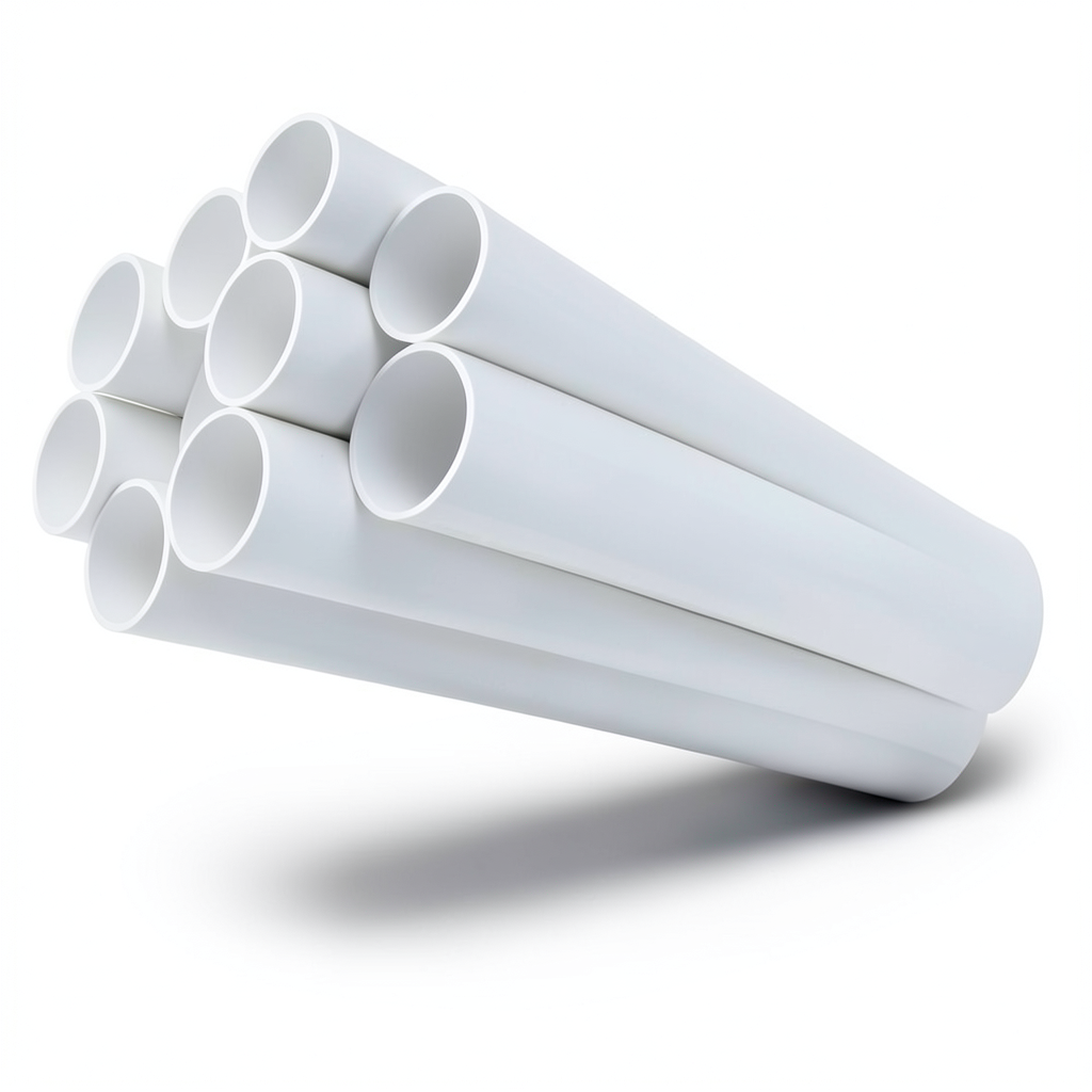 مواسير UPVC ضغط اسمي 11 بار مقاس ¼ 1 إنش سمك 1.63 مم لون أبيض