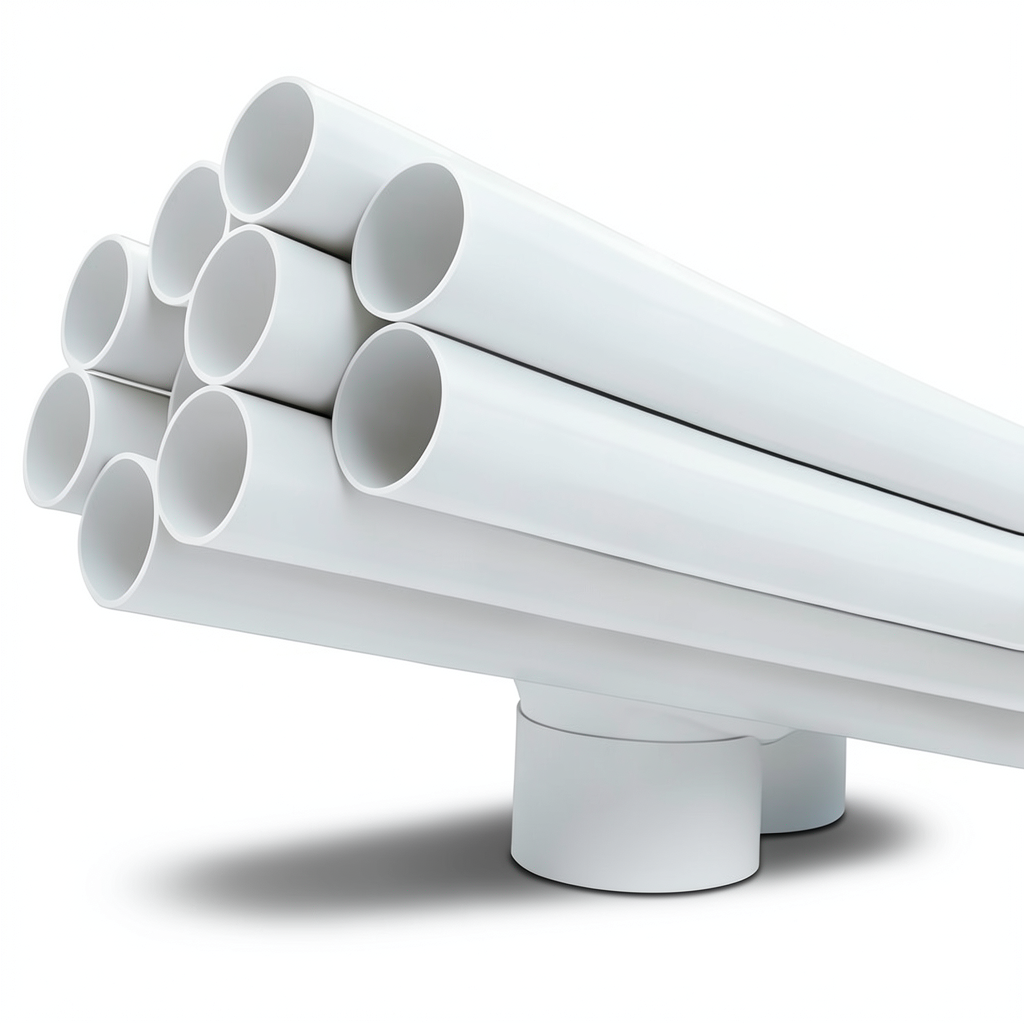 مواسير UPVC ضغط اسمي 11 بار مقاس ½ 1 إنش سمك 1.85 مم لون أبيض