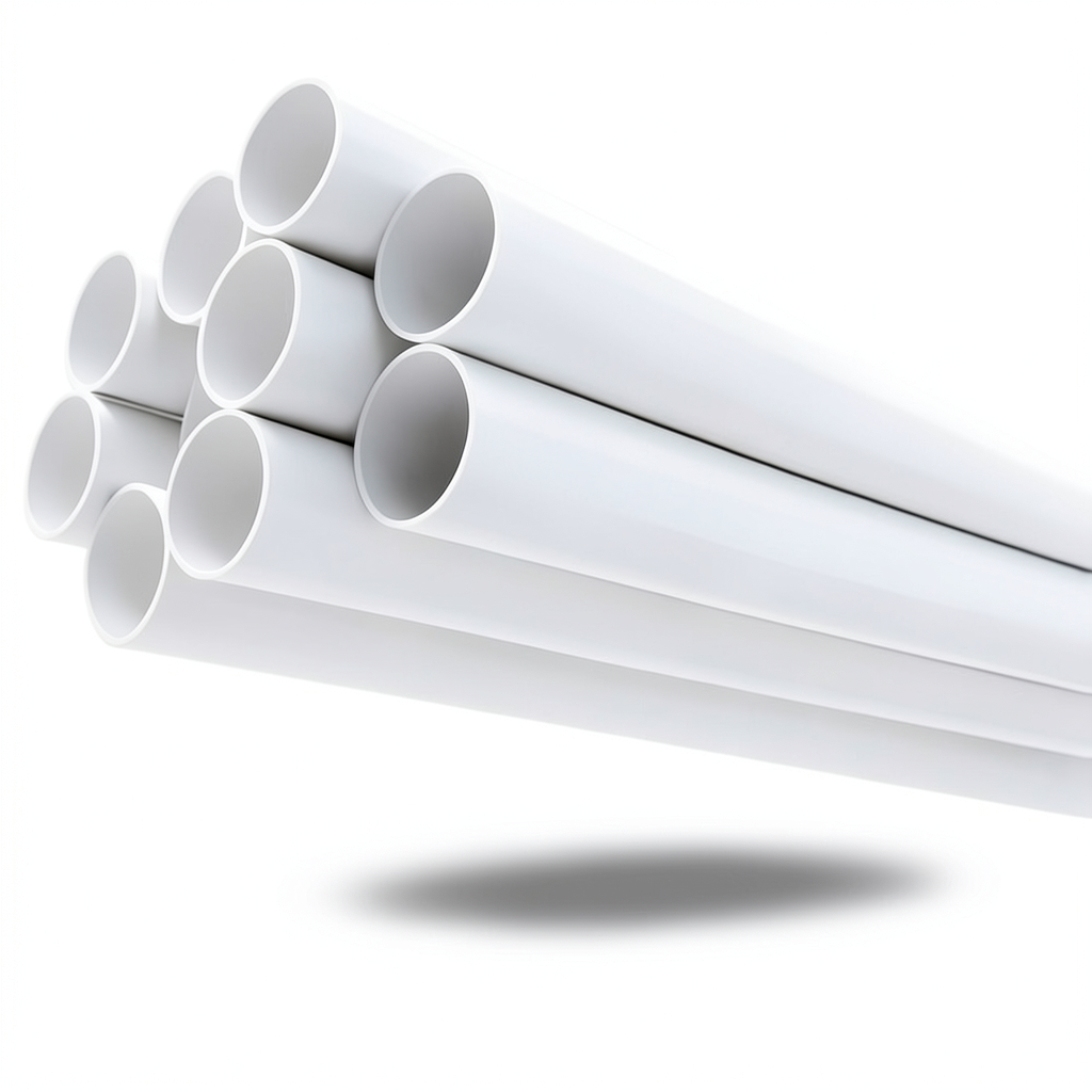 مواسير UPVC ضغط 17.2 بار مقاس ¼ 1 إنش سمك 2.49 مم لون أبيض
