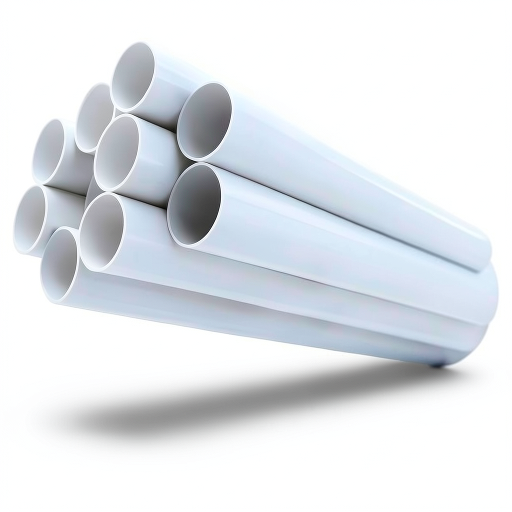 مواسير UPVC ضغط 17.2 بار مقاس ½ 1 إنش سمك 2.84 مم لون أبيض