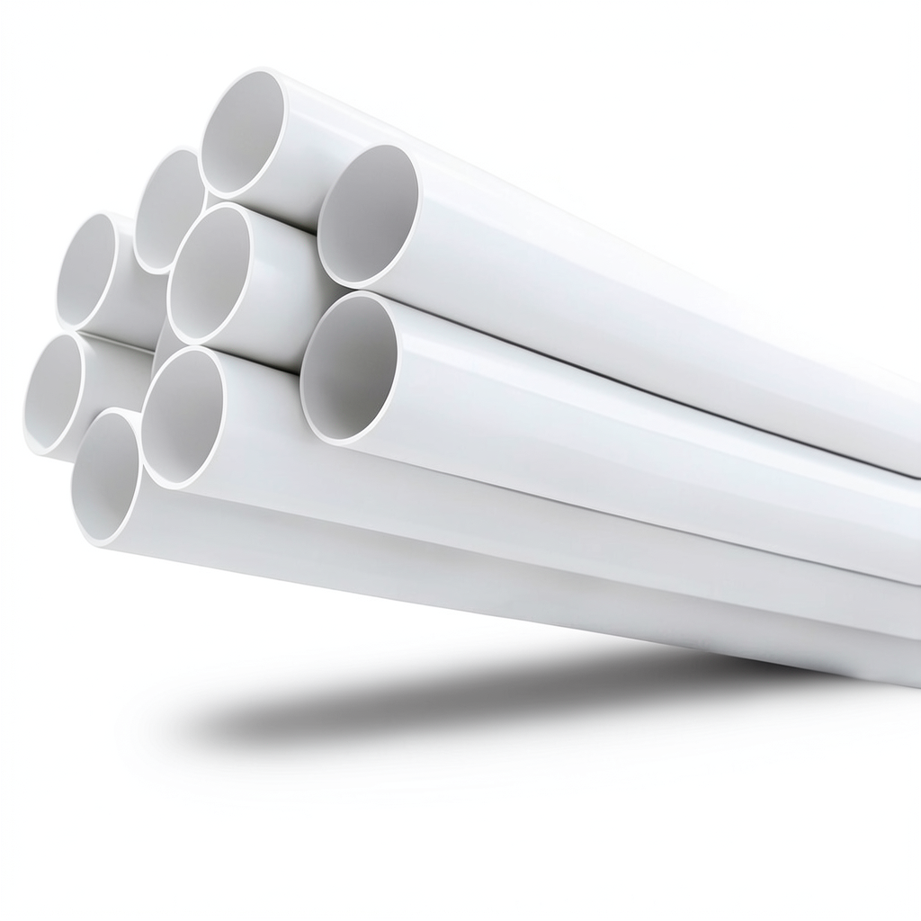 مواسير UPVC ضغط 17.2 بار مقاس 3 إنش سمك 5.23 مم لون أبيض