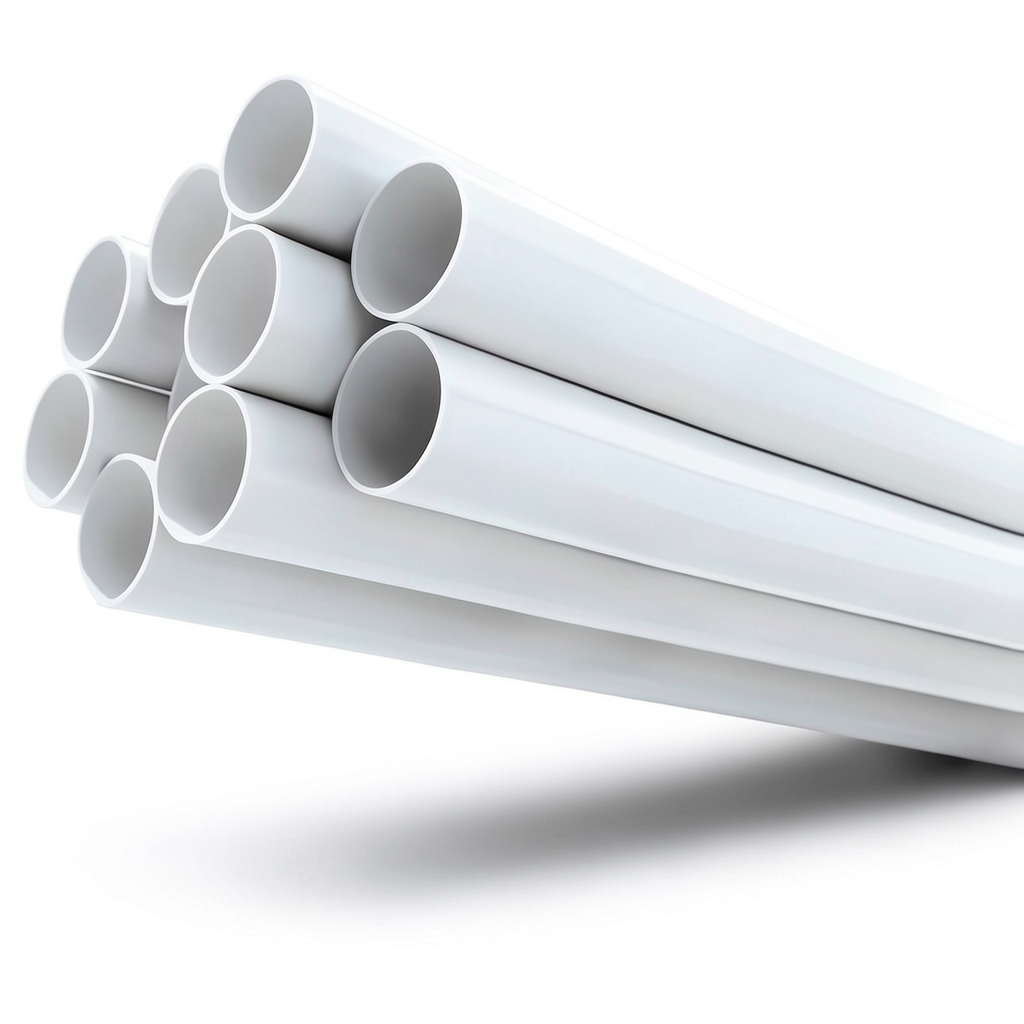 مواسير UPVC ضغط 17.2 بار مقاس 4 إنش سمك 6.73 مم لون أبيض