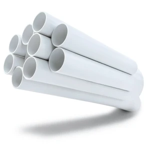 مواسير UPVC ضغط 17.2 بار مقاس 8 إنش سمك 12.9 مم لون أبيض