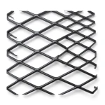 Hot Rolled Steel Expanded Metal Mesh Khaleeji 1.7 mm Thickness 2.44 m Width 2 m Length, Black