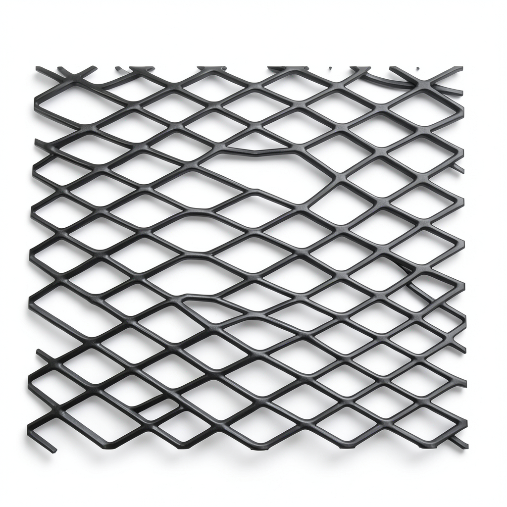 Hot Rolled Black Steel Expanded Metal Mesh Khaleeji 1.8 mm Thickness 2.44 m Width 1 m Length