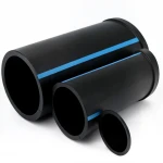 مواسير HDPE الوطني لشبكات المياه  ضغط 6 بار قطر خارجي 250 مم سمك 6.2 مم لون اسود