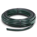 لفة أنابيب بلاستيك HDPE ضغط 10 بار PE 63 قطر خارجي 63 مم SDR 11 أسود مع خطوط خضراء