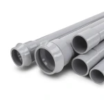 انابيب UPVC ضغط اسمي 12.5 بار قطر خارجي 125 مم سمك 6.0 مم لون رمادي