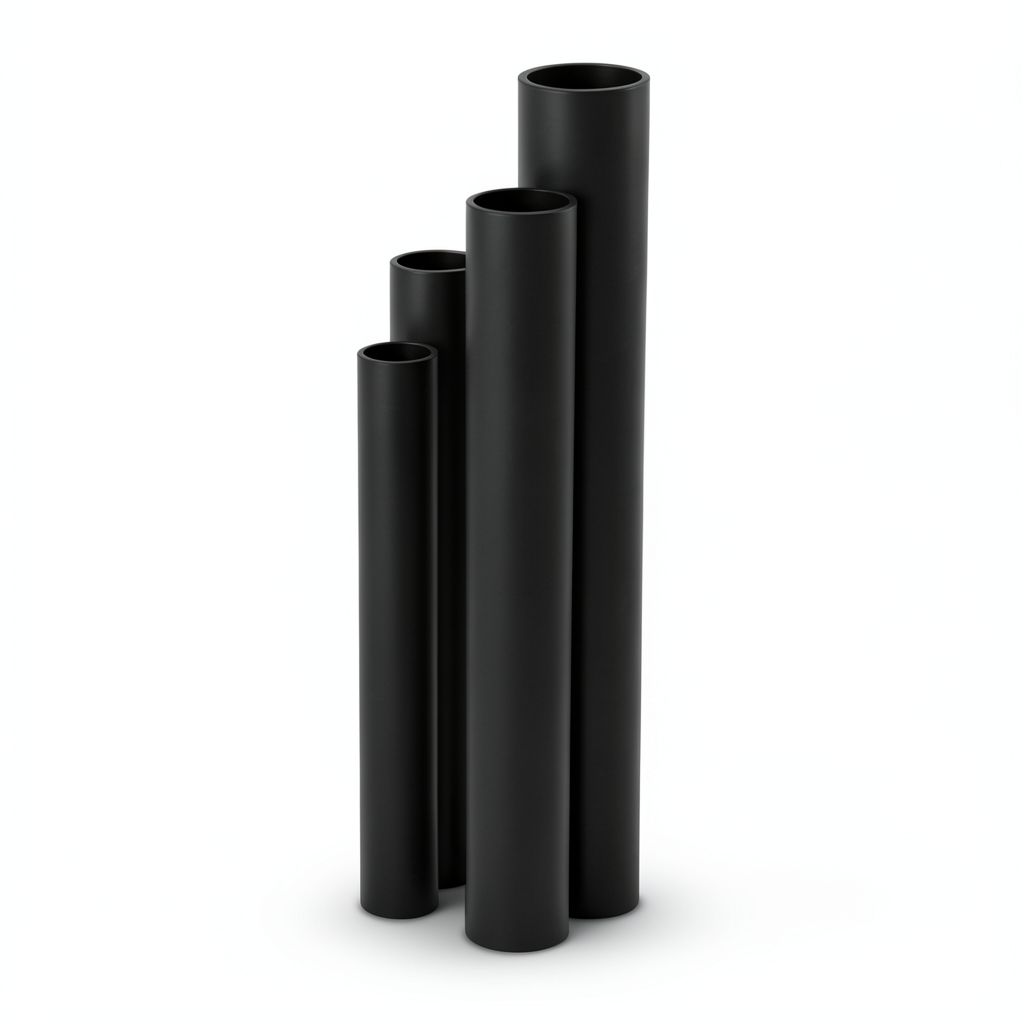أنابيب HDPE الجودة SDR 22 قطر خارجي 75 مم سمك 3.5 مم لون أسود