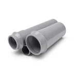 أنابيب UPVC ضغط 12.5 بار قطر خارجي 140 مم سمك 6.7 مم لون رمادي