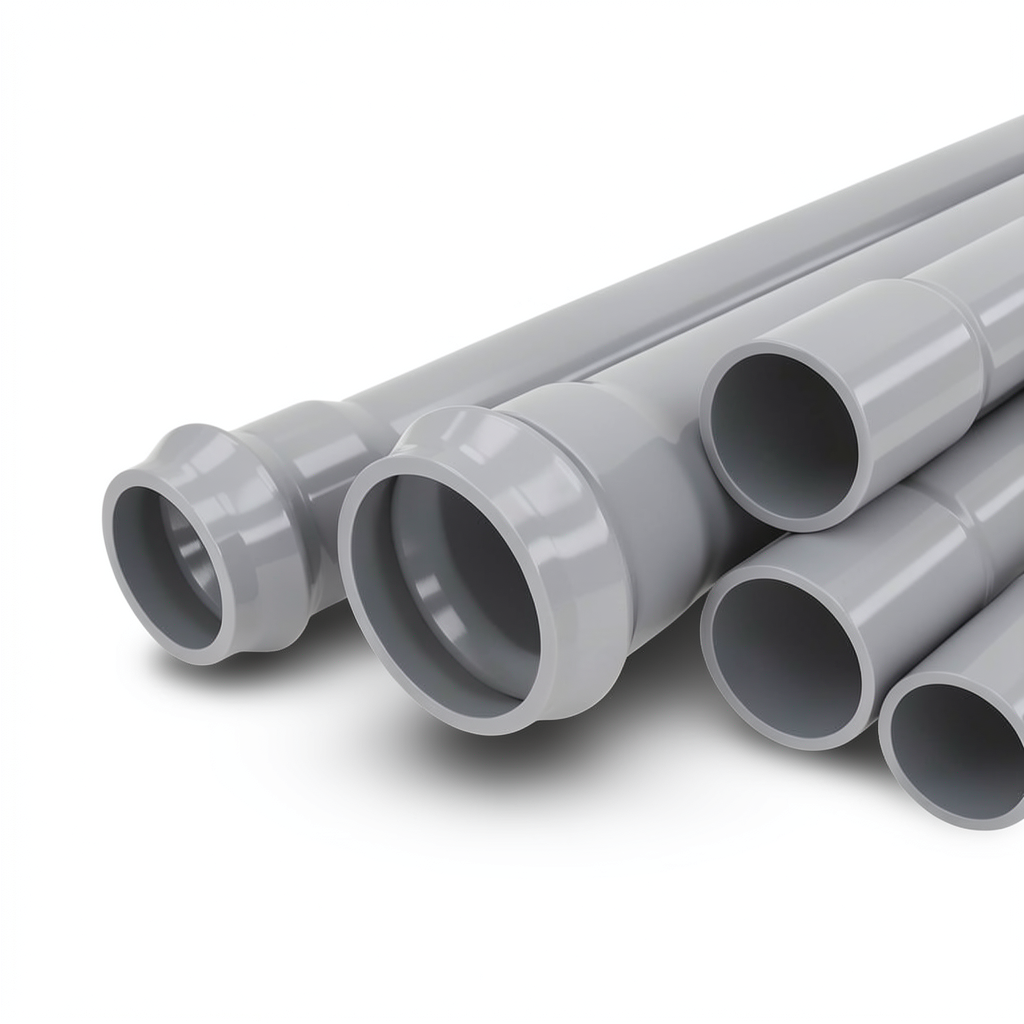 UPVC Pipes Nominal Pressure 12.5 Bar Outside Diameter 160 mm Thickness 7.7 mm Gray