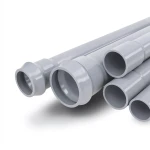 انابيب UPVC ضغط 12.5 بار قطر خارجي 200 مم سمك 9.6 مم لون رمادي