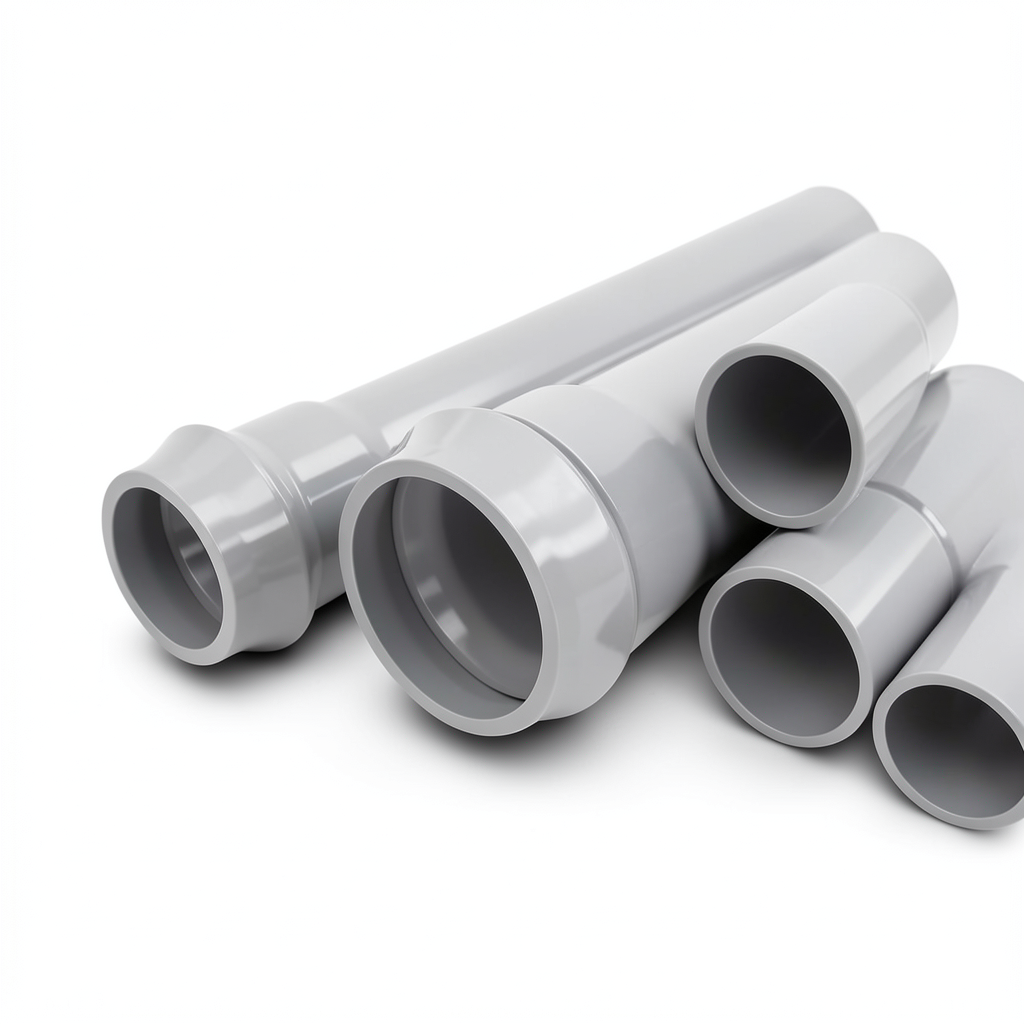 UPVC Pipes Nominal Pressure 12.5 Bar Outside Diameter 225 mm Thickness 10.8 mm Gray