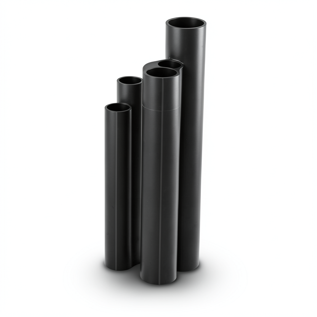أنابيب HDPE SDR 22 قطر خارجي 180 مم سمك 8.2 مم لون أسود