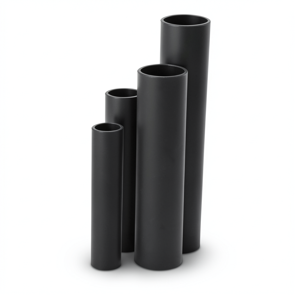 HDPE Pipes SDR 22 Outside Diameter 200 mm Thickness 9.1 mm Black
