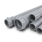 انابيب UPVC ضغط 12.5 بار قطر خارجي 400 مم سمك 19.1 مم لون رمادي