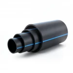 أنابيب بلاستيك HDPE ضغط  3.2 بار [PE 100] قطر خارجي 280 مم  SDR 41  لون اسود مع خط ازرق | مصنع المنى