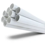 مواسير UPVC ضغط اسمي 11 بار مقاس 6 إنش سمك 6.48 مم لون أبيض