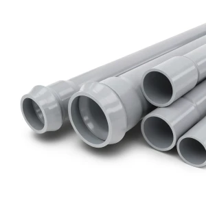 مواسير UPVC ضغط 12.5 بار قطر خارجي 560 مم سمك 26.7 مم لون رمادي