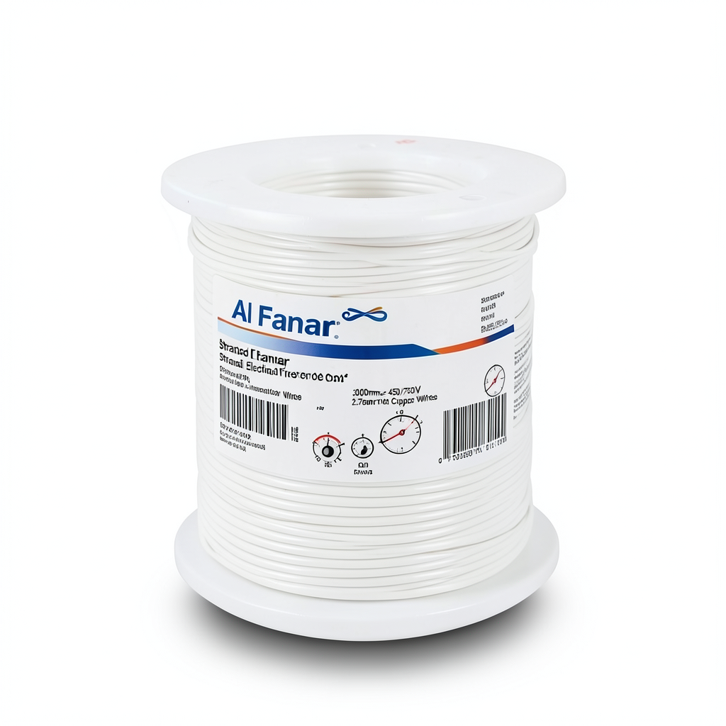 Stranded Electrical Wire Coil 300mm2 450/750V Copper Conductor 2.70mm PVC Insulation, White | Al Fanar