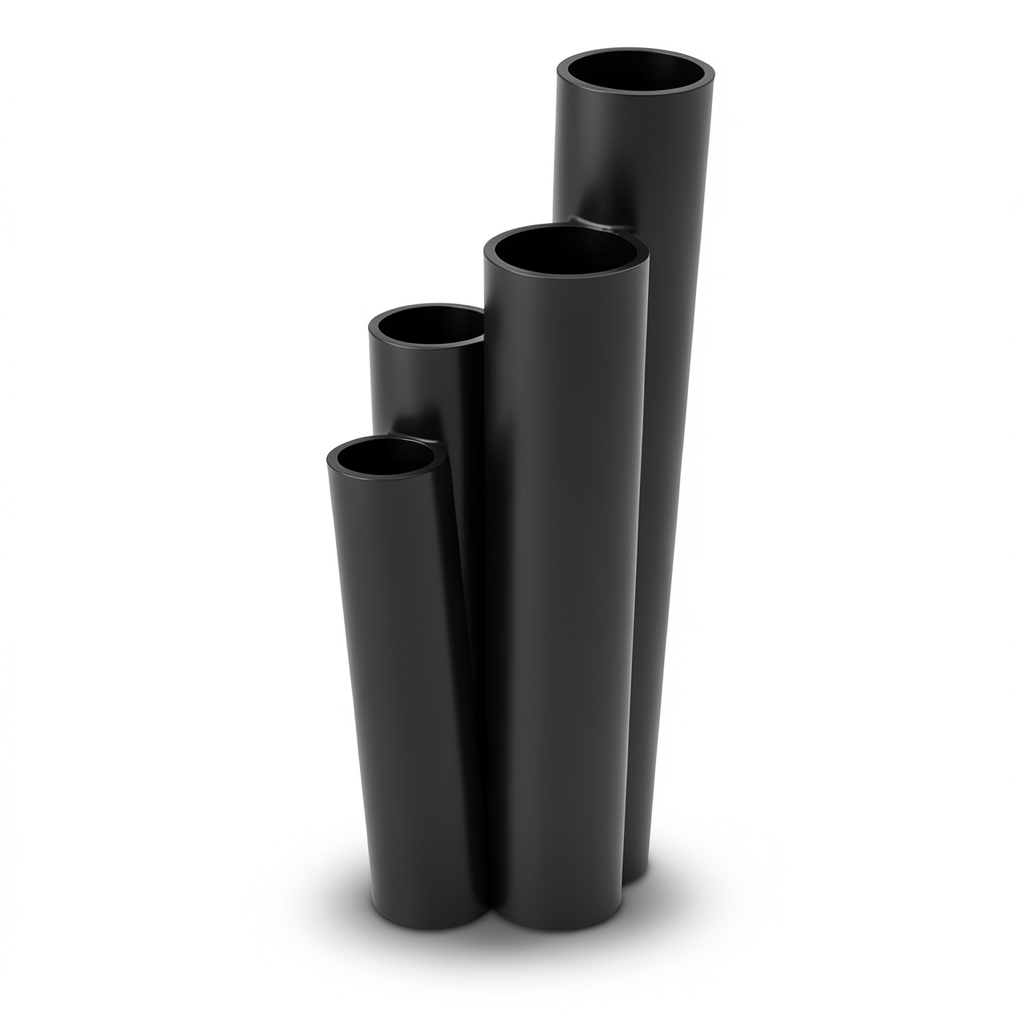 أنابيب HDPE SDR 22 قطر خارجي 355 مم سمك 16.2 مم لون أسود