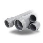 مواسير UPVC ضغط 12.5 بار قطر 630 مم سمك 30.0 مم لون رمادي
