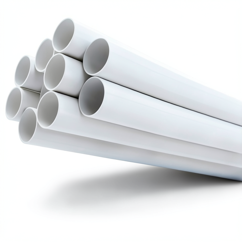 مواسير UPVC مقاس 2 إنش سمك 1.85 مم ضغط 8.6 بار لون أبيض
