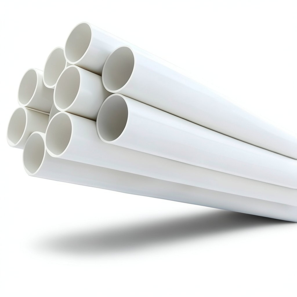 مواسير UPVC مقاس 4 إنش سمك 3.51 مم ضغط 8.6 بار لون أبيض