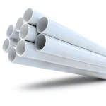 مواسير UPVC مقاس 6 إنش ضغط 8.6 بار سمك 5.18 مم لون أبيض