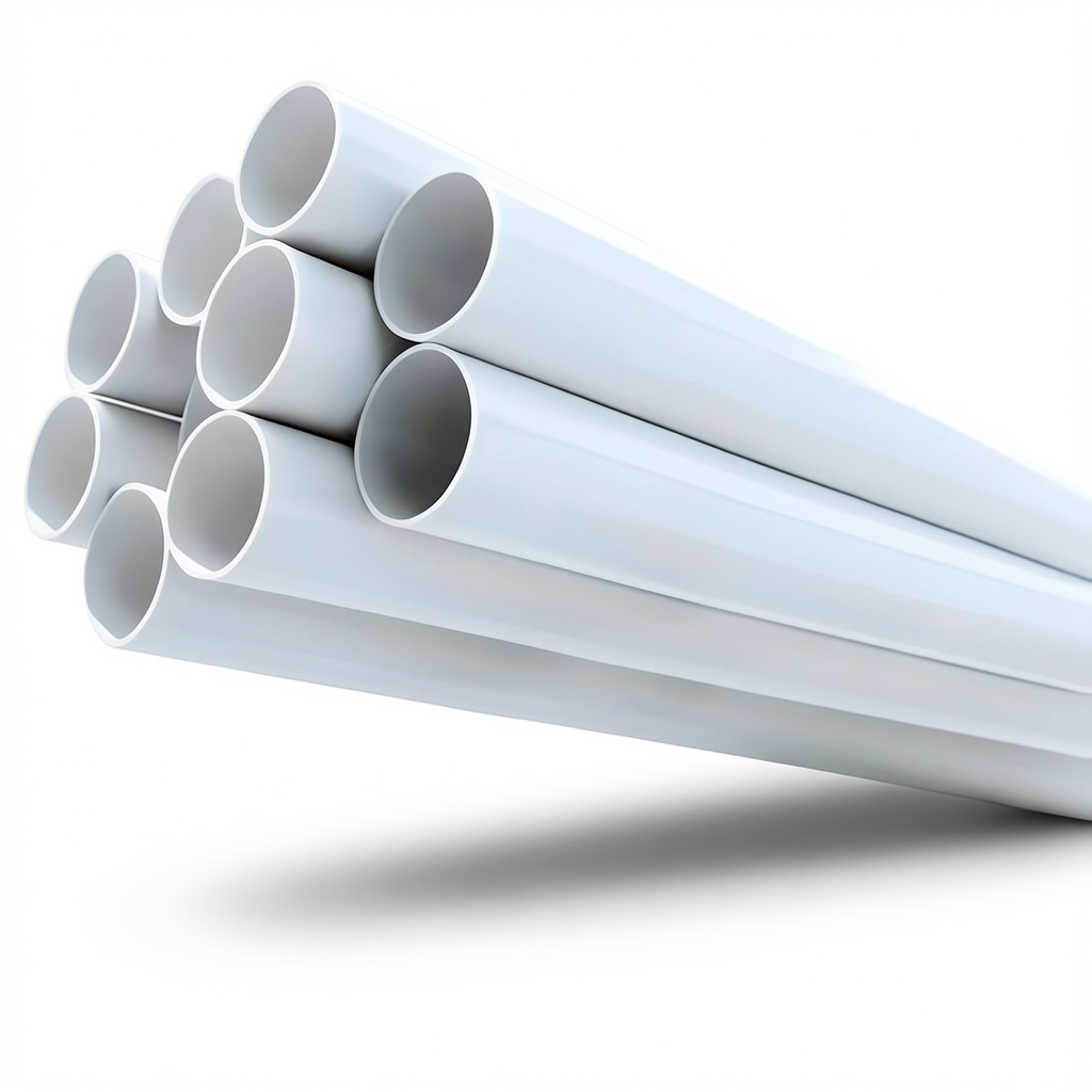 مواسير UPVC مقاس 6 إنش ضغط 8.6 بار سمك 5.18 مم لون أبيض
