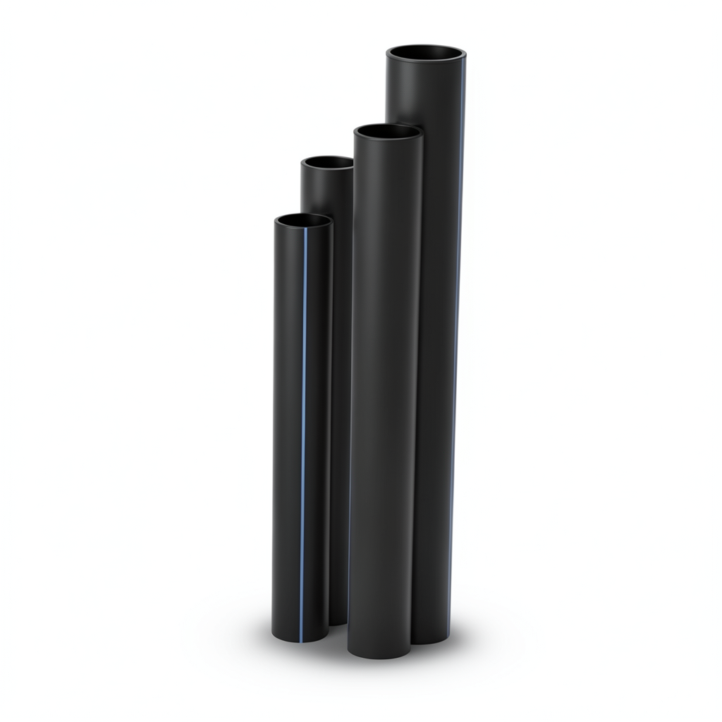 مواسير HDPE نسبة الأبعاد القياسية SDR 33 قطر خارجي 800 مم سمك 24.5 مم لون أسود
