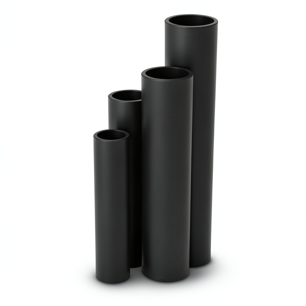 مواسير HDPE نسبة الأبعاد القياسية 33 قطر خارجي 900 مم سمك 27.6 مم لون أسود