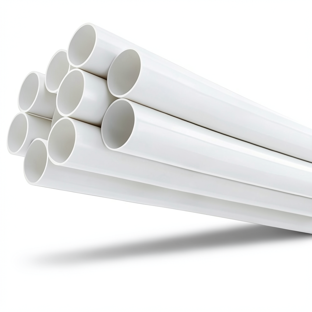 مواسير UPVC ضغط 6.9 بار مقاس 8 إنش سمك 5.33 مم لون أبيض