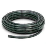 لفة أنابيب HDPE ضغط 10 بار PE 63 قطر خارجي 40 مم SDR 11 أسود مع خطوط خضراء