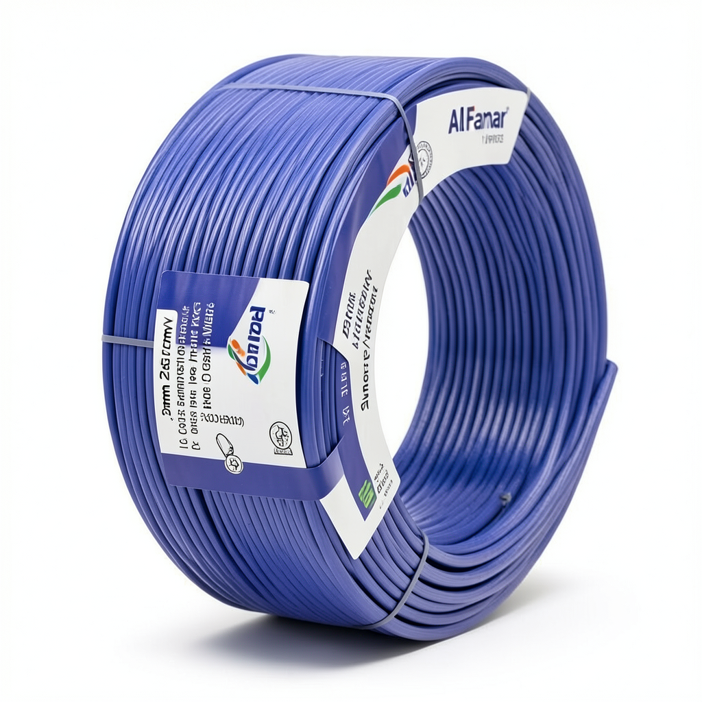 سلك مجدول 25 مل 450/750 فولت، موصل نحاس، عزل PVC مقاوم للحرارة، طول 100 ياردة | شركة الفنار