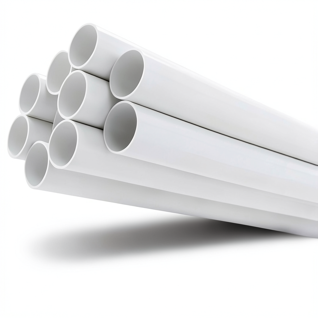 مواسير UPVC ضغط 11 بار مقاس 4 إنش سمك 4.39 مم لون أبيض
