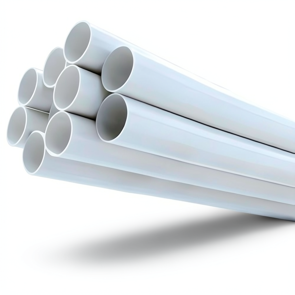 مواسير UPVC ضغط اسمي 11 بار مقاس 6 إنش سمك 6.48 مم لون أبيض
