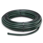 لفة أنابيب HDPE ضغط 10 بار [PE 63] قطر خارجي 90 مم SDR 11 أسود مع خط أخضر