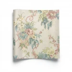 Floral wall covering beige color, length 10m, width 1.06m, model 82875