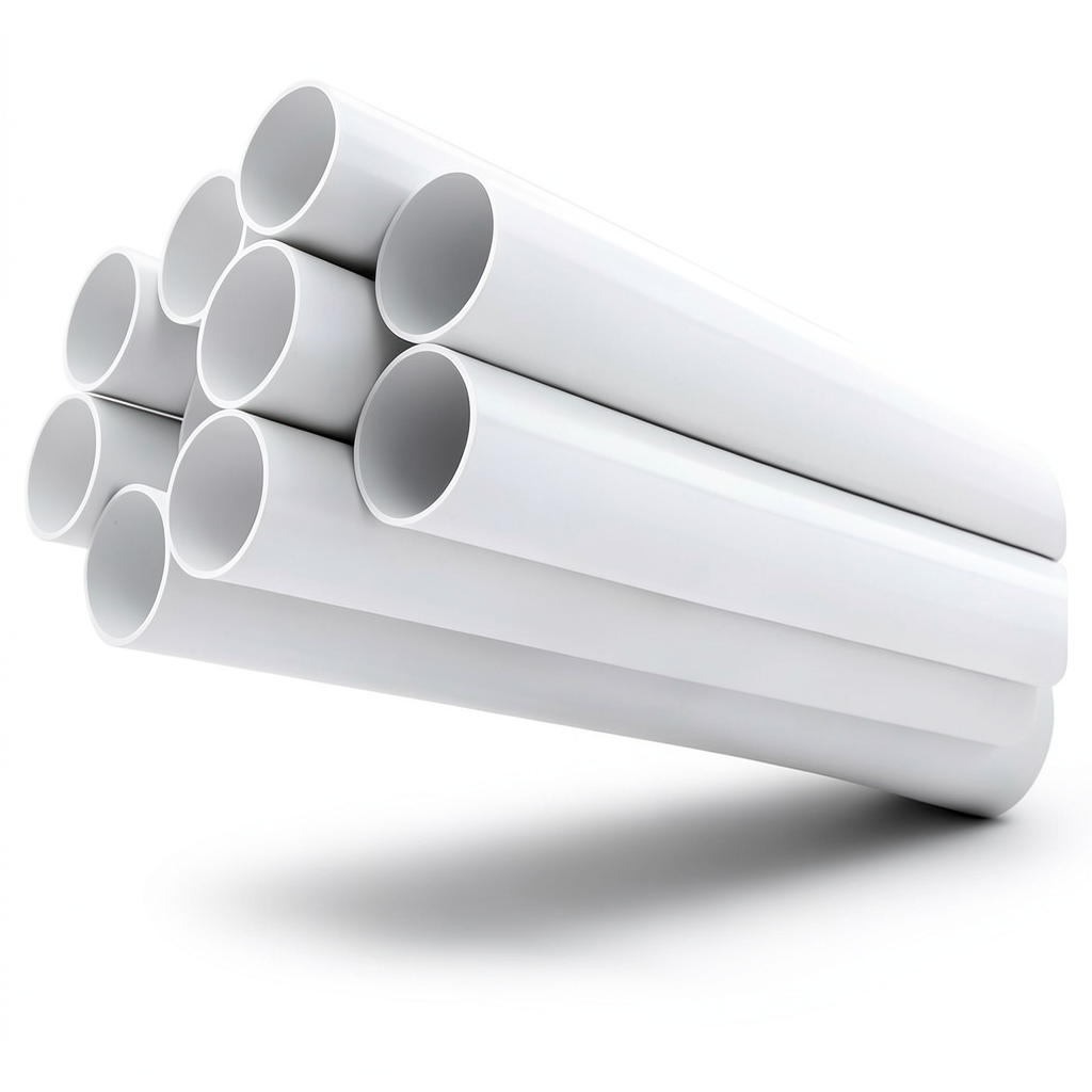 مواسير UPVC مقاس 3 إنش سمك 2.74 مم ضغط 8.6 بار لون أبيض