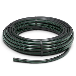 HDPE Plastic Coil Pipe Nominal Pressure 15.9 Bar PE 63 OD 16 mm SDR 7.4 Black with Green Stripes