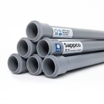 UPVC Pipes [Sappco] PN 16 Bar Size 140 mm Thickness 10.4 mm Gray Color