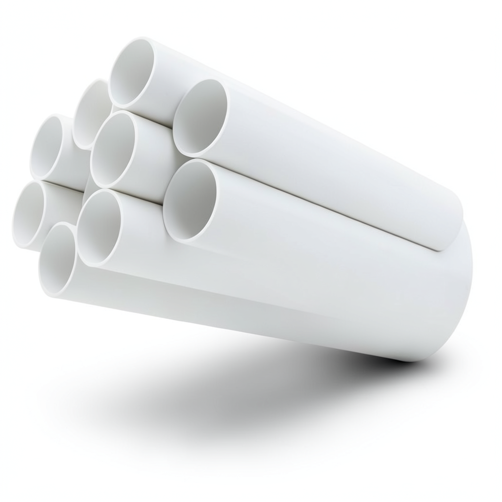 مواسير UPVC ضغط اسمي 6.9 بار مقاس 6 إنش سمك 4.11 مم لون أبيض