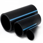 أنابيب HDPE الوطني لشبكات المياه  ضغط 10 بار قطر خارجي 250 مم سمك 9.6 مم لون اسود