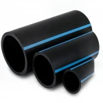 أنابيب HDPE الوطني لشبكات المياه  ضغط 10 بار قطر خارجي 140 مم سمك 5.4 مم لون اسود
