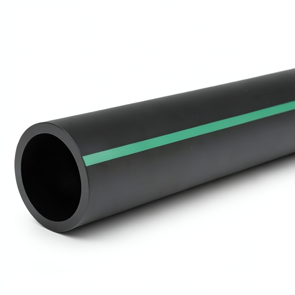 HDPE Polyethylene Plastic Pipe PN 4 Bar PE 63, 355 mm SDR 26 Black