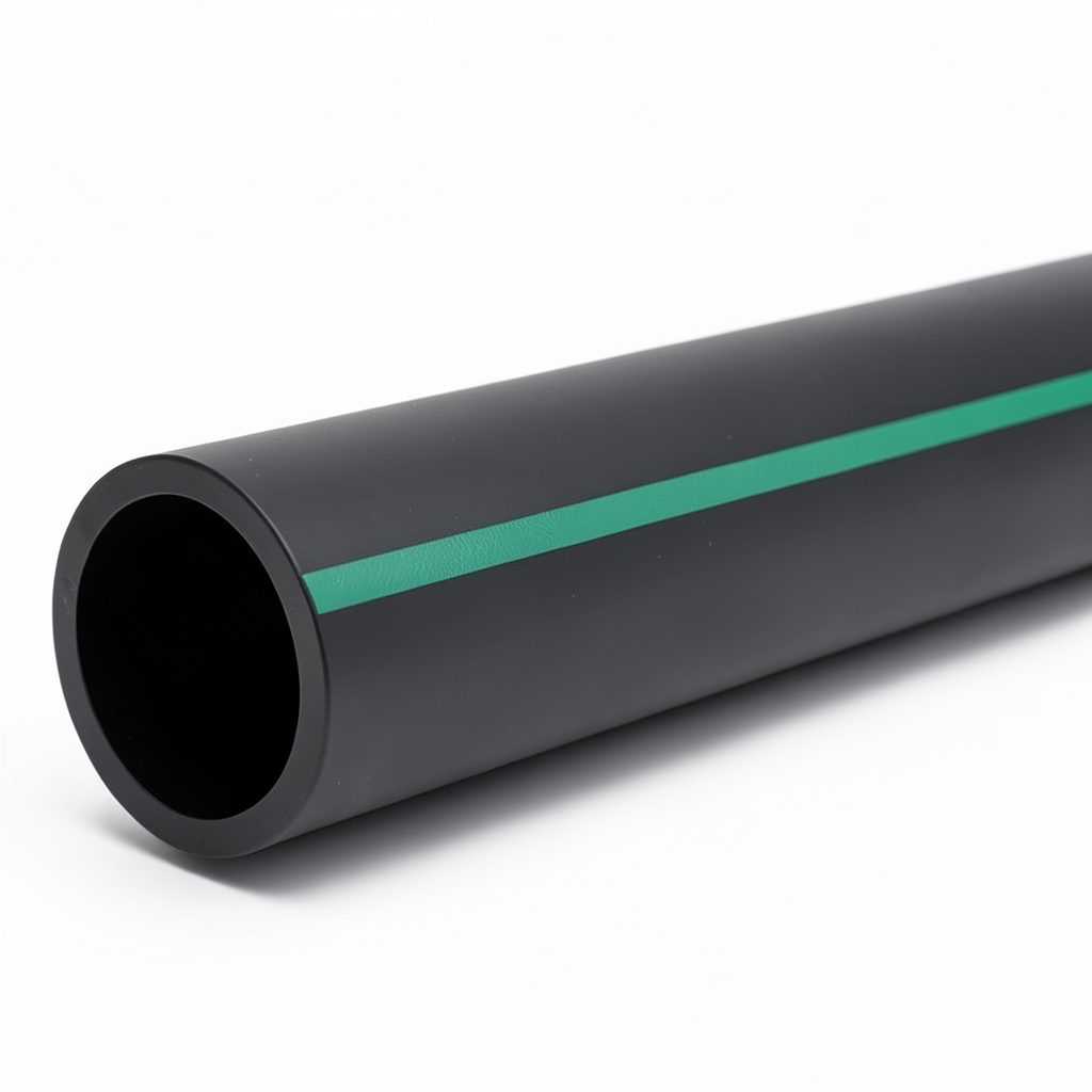 أنابيب HDPE ضغط 6 بار PE 63 قطر خارجي 200 مم SDR 17.6 لون أسود